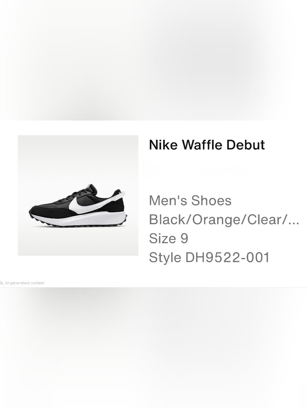Nike Black Waffle Debut